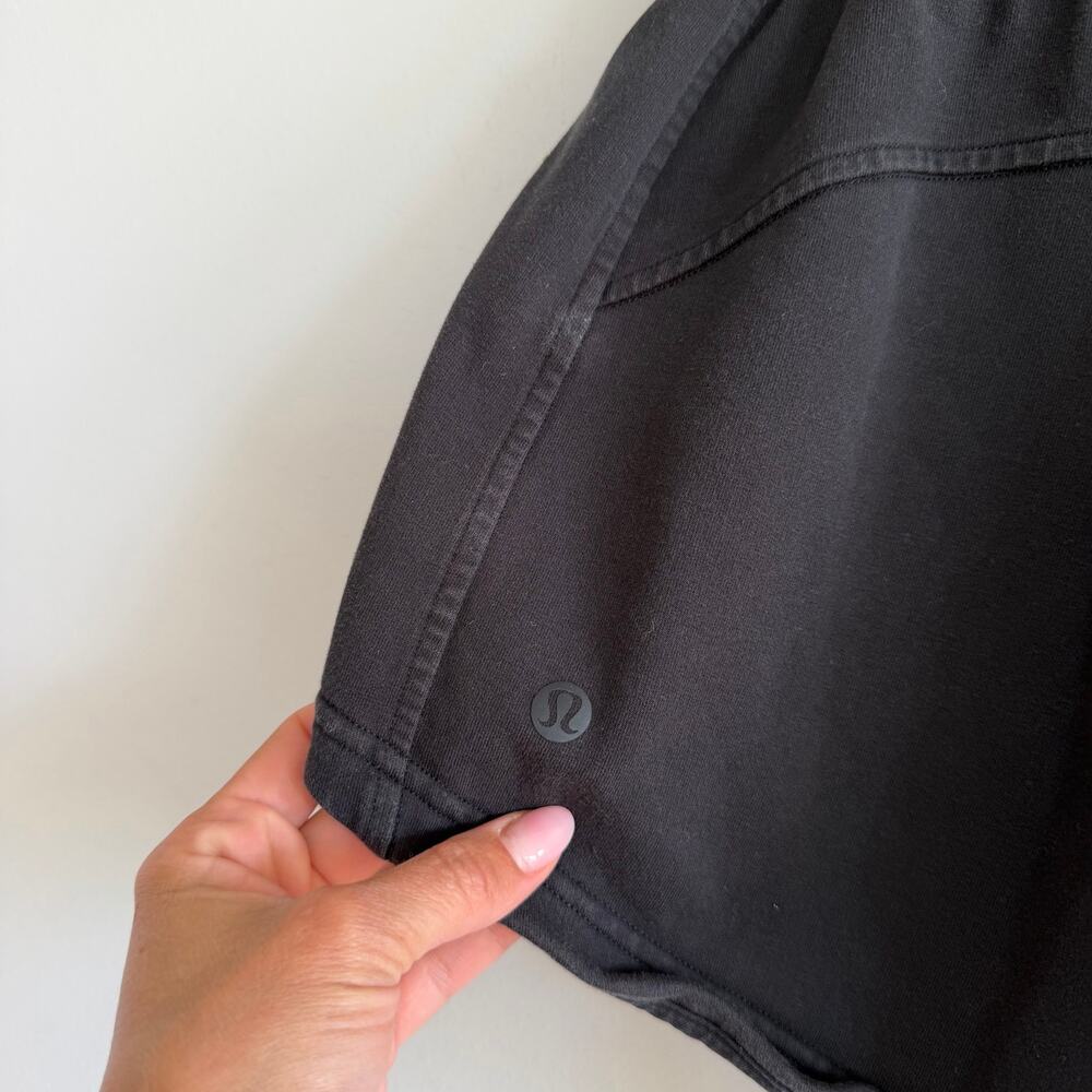 Lululemon Inner Glow Terry 3" High Rise Activewear Short Black 4 - Picture 7 of 8